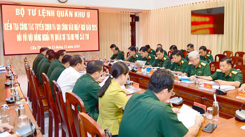Quân khu 9 kiểm tra công tác tuyển chọn và gọi công dân nhập ngũ tại  thành phố Cần Thơ