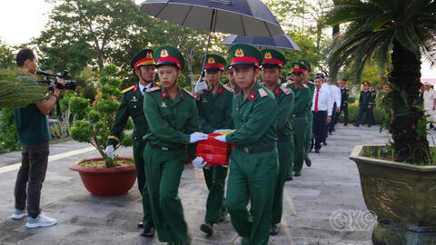 Tỉnh Hậu Giang cải táng 03 hài cốt liệt sĩ