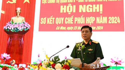 Cục Chính trị Quân khu 9 - Ban Tổ chức Tỉnh ủy, Thành ủy sơ kết Quy chế phối hợp năm 2024