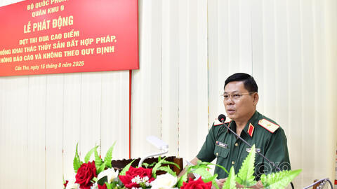 QUÂN KHU PHÁT ĐỘNG THI ĐUA ĐỢT THI ĐUA CAO ĐIỂM CHỐNG KHAI THÁC THỦY SẢN BẤT HỢP PHÁP, KHÔNG BÁO CÁO, KHÔNG THEO QUY ĐỊNH (IUU)