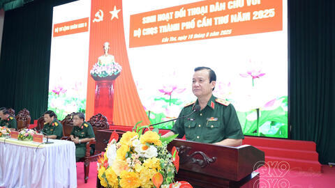 Chính ủy Quân khu, sinh hoạt đối thoại dân chủ tại TP Cần Thơ