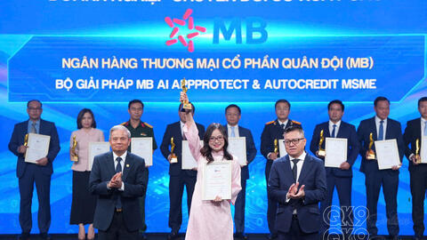 MB nhận giải thưởng Chuyển đổi số Việt Nam 2025 với bộ giải pháp công nghệ tiên phong