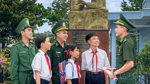 Ban Chỉ huy BĐBP tỉnh Cà Mau hoàn thành 17 Tượng đài "Bác Hồ với chiến sĩ Biên phòng"