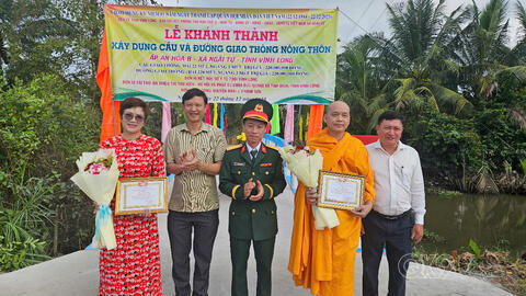 Xã Ngãi Tứ, tỉnh Vĩnh Long: Khánh thành cầu, đường giao thông nông thôn