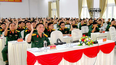 Bộ CHQS tỉnh An Giang: Hội nghị giới thiệu người ứng cử Đại biểu Quốc hội khóa XVI và HĐND tỉnh khóa XI