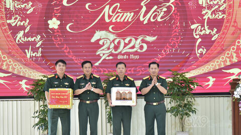 Quân khu thăm, chúc tết cán bộ, chiến sĩ Lữ đoàn 950