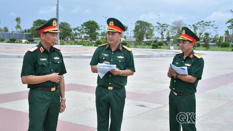 Thiếu tướng Huỳnh Chiến Công, Phó Tham mưu trưởng Quân khu kiểm tra công tác chuẩn bị giao nhận quân tại tỉnh Đồng Tháp