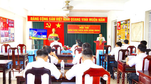 Lữ đoàn 962 sôi nổi các hình thức tuyên truyền đưa Nghị quyết của Đảng vào cuộc sống