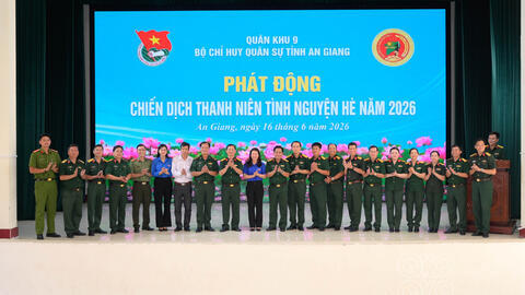 Bộ CHQS tỉnh An Giang phát động Chiến dịch Thanh niên tình nguyện hè năm 2026