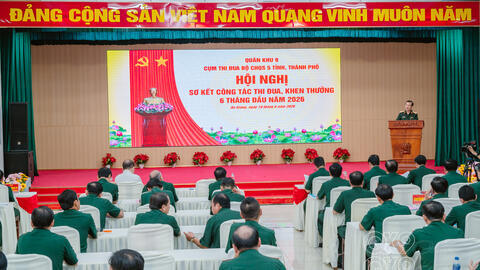 Cụm thi đua Bộ CHQS 5 tỉnh, thành phố Sơ kết phong trào Thi đua Quyết thắng 6 tháng đầu năm 2026