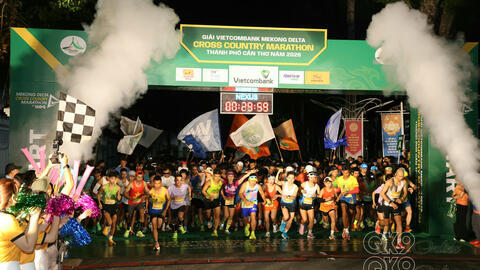 5.000 vận động viên tham gia Giải Vietcombank Mekong Delta Cross Country Marathon thành phố Cần Thơ 2026