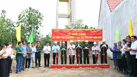 Cục Chính trị Quân khu 9 khởi công xây dựng "Nhà tình nghĩa", "Nhà tình đồng đội" tại xã Nhơn Ninh, tỉnh Tây Ninh