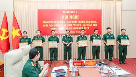 Quân khu 9 tổng kết thực hiện Luật Quốc phòng, Luật Dân quân tự vệ, Luật Giáo dục Quốc phòng và An ninh