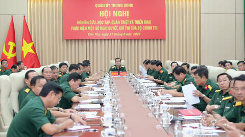 Thường vụ Quân ủy Trung ương hội nghị nghiên cứu, học tập, quán triệt, triển khai thực hiện một số nghị quyết, chỉ thị của Bộ Chính trị