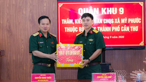 Quân khu thăm, kiểm tra Ban CHQS xã Mỹ Phước, Bộ CHQS TP. Cần Thơ
