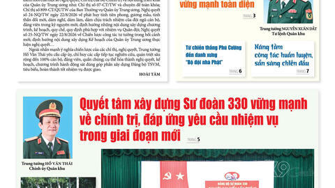 Báo in Quân khu 9 số 1457, phá hành ngày 21/9/2026