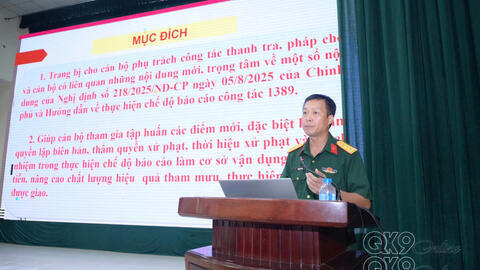 Thanh tra quốc phòng Quân khu 9 tập huấn nghiệp vụ năm 2026
