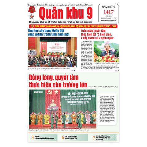 Số báo in 1417, ngày 07/10/2025