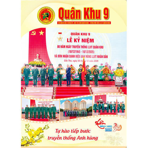 Ấn phẩm Xuân Bính Ngọ 2026 của Báo Quân khu 9