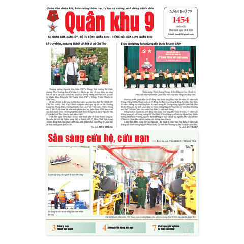 Báo in Quân khu 9 số 1454 ra ngày 28/8