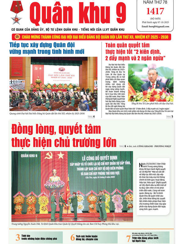 Số báo in 1417, ngày 07/10/2025