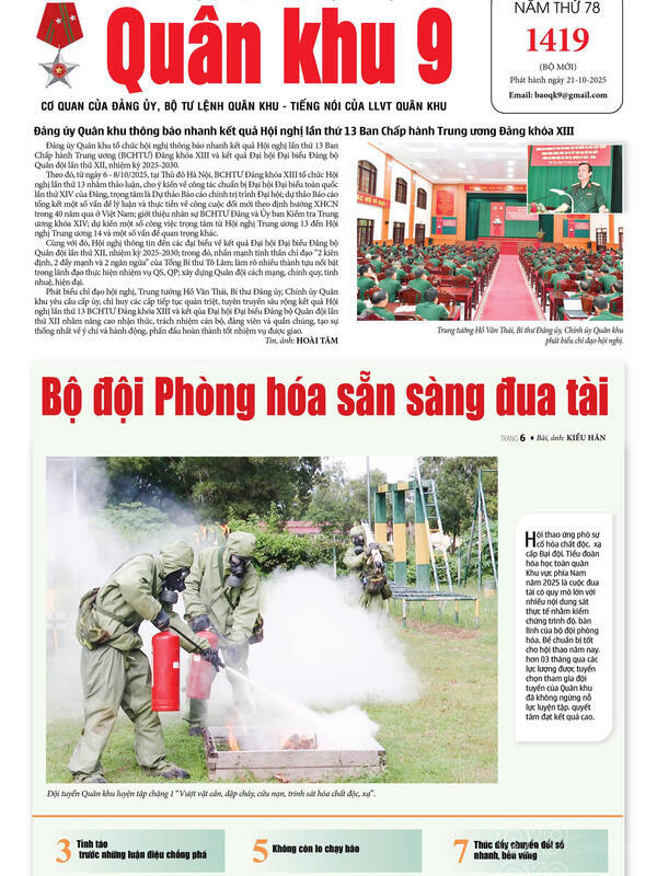 Số báo 1419, ra ngày 21/10/2025