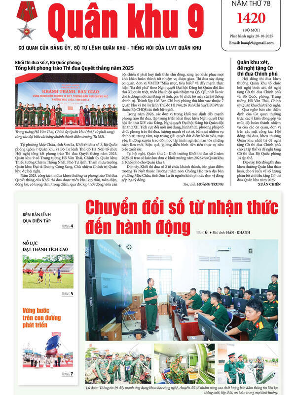 Số báo in 1420 (ngày 28/10/2025)