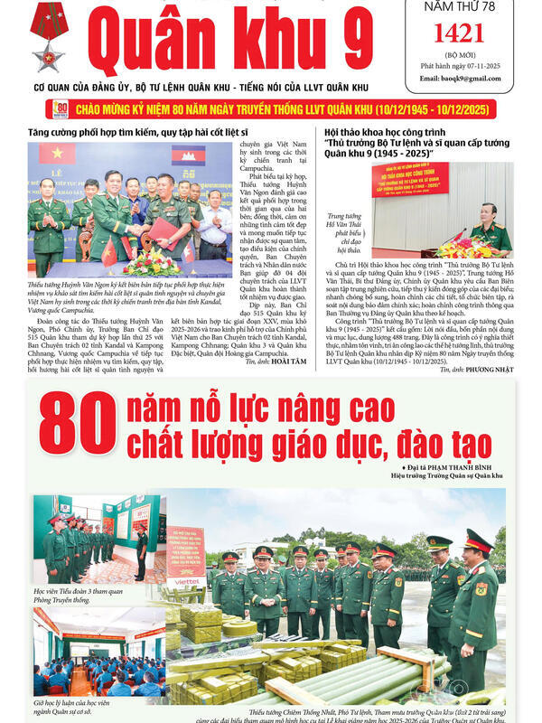 Số báo 1421, ngày 07/11/2025