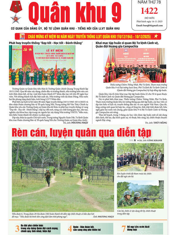 Số báo in 1422, ra ngày 14/11/2025