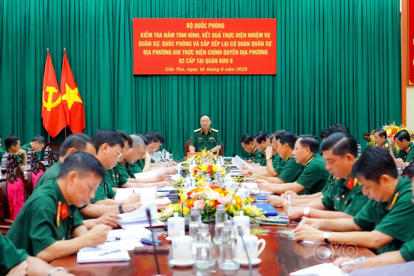 Trung tướng Thái Đại Ngọc, Ủy viên Trung ương Đảng, Phó tổng Tham mưu trưởng Quân đội nhân dân Việt Nam  phát biểu chỉ đạo.